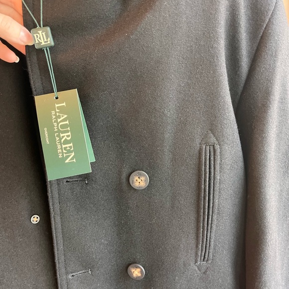 NWT 44L Ralph Lauren Wool Blend Pea Coat MSRP $350 - Picture 7 of 13
